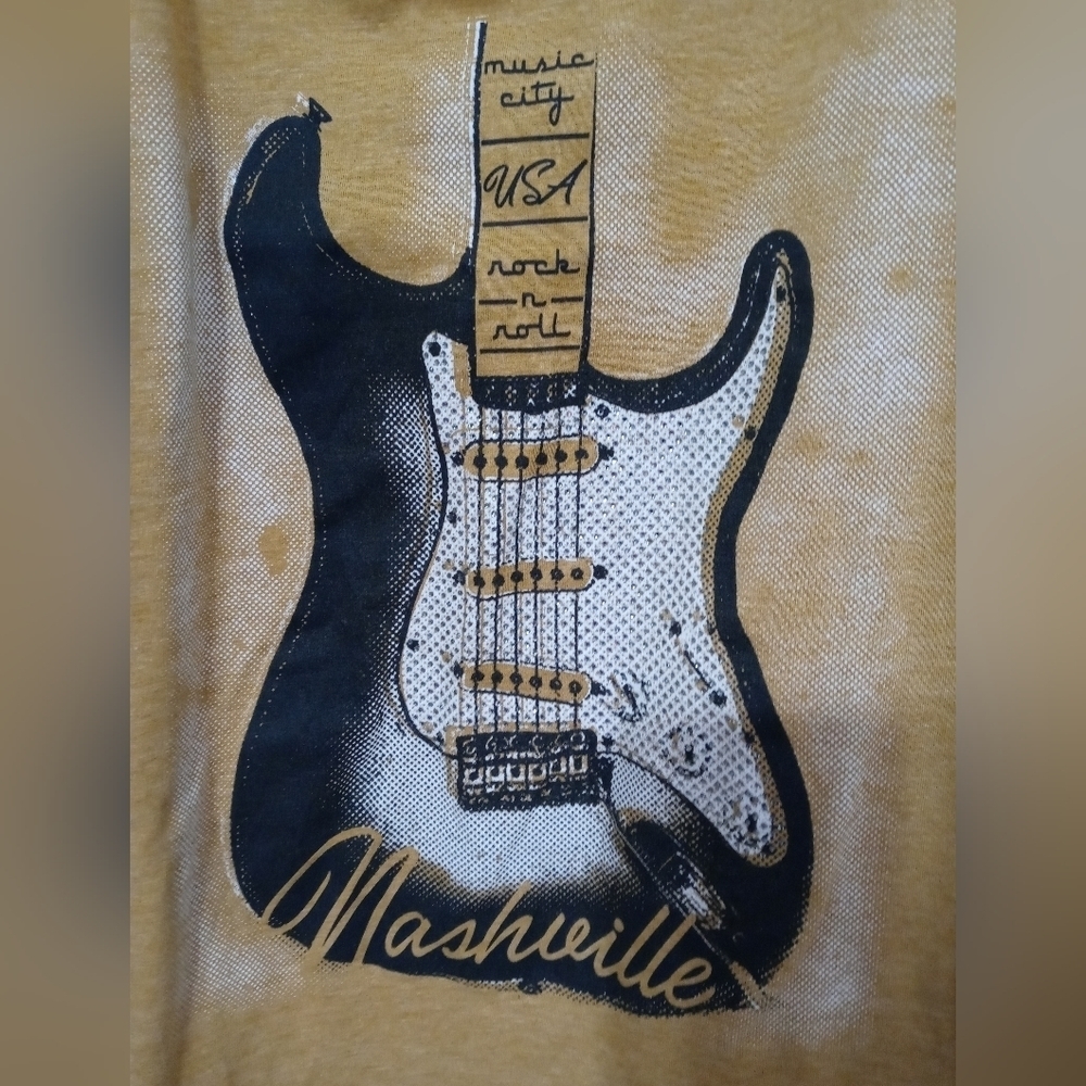 Next Level Apparel Music City USA Rock N Roll Guitar Tank Top LG